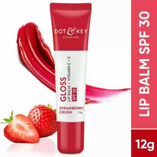 Dot&Key Gloss Boss Lip Balm Vitamin c +e Strawberry Crush (12g)
