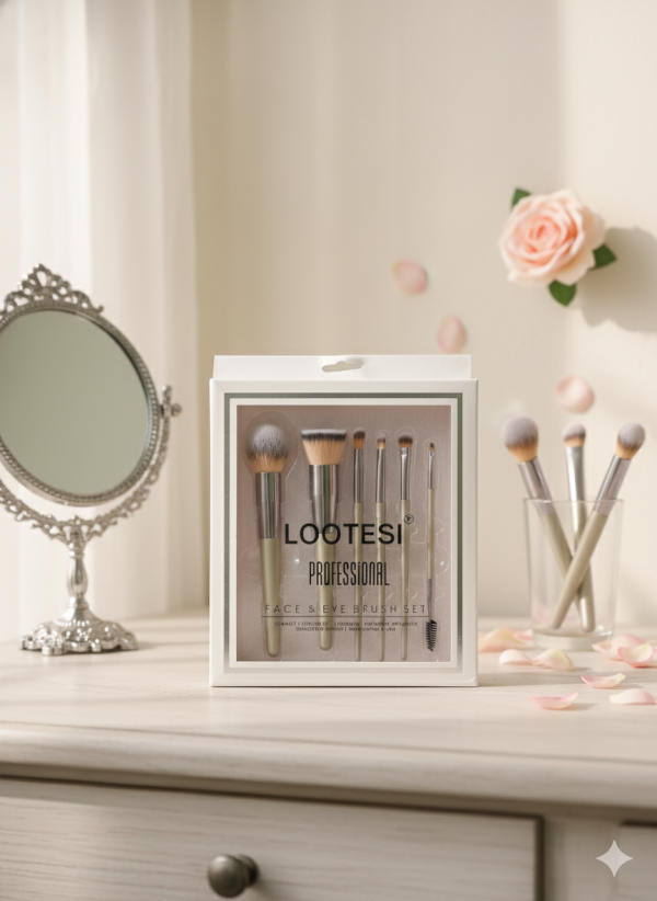Lootesi Professional Face & Eye Brush Set
