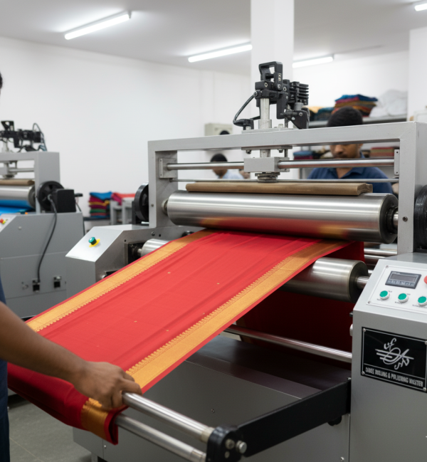 Saree Rolling & Polishing.