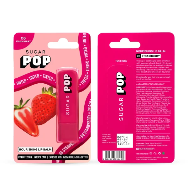 Sugar Pop Strawberry Nourishing Lip Balm 4.5g