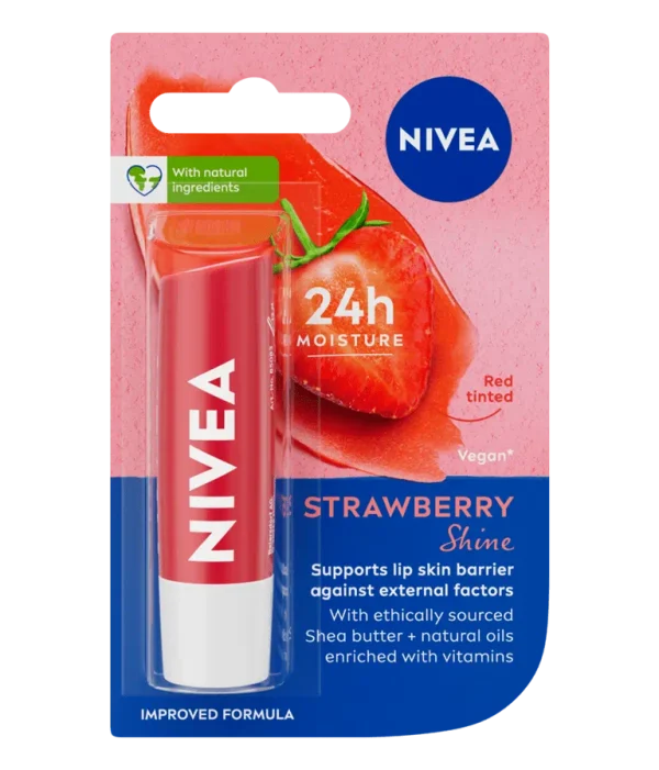 Nivea Strawberry shine 24h Caring Lip Balm 4.8g
