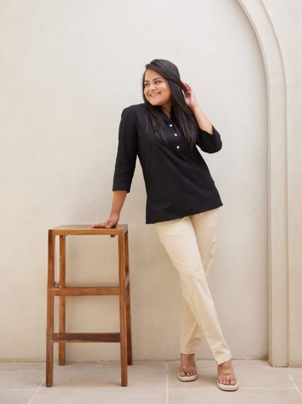 Digital Shopee Women's Cotton Trousers Pants for Women & Girls (Beige)| Regular fit with Two Pocket Trouser for Office School Casual Daily Use